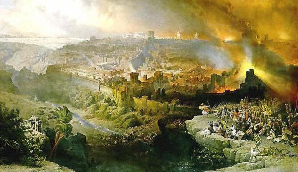 David Roberts The Siege and Destruction of Jerusalem oil painting image